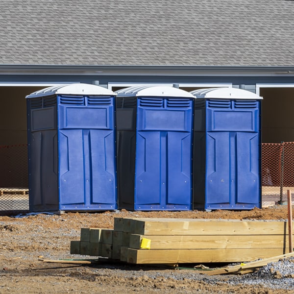 how often are the porta potties cleaned and serviced during a rental period in Rocky Ridge